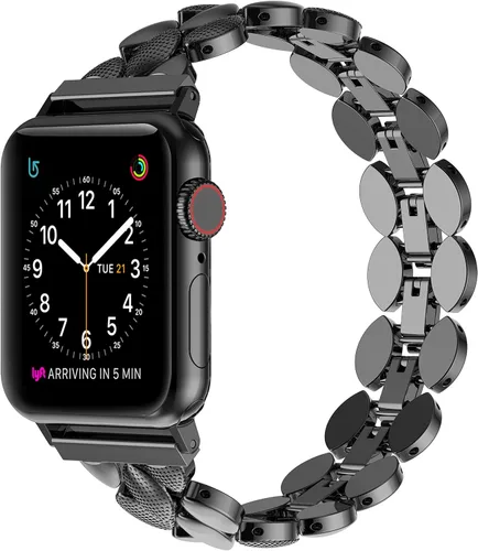 Miniatura 2 de Moolia Correa Elegante de Metal Compatible con Correa de Apple Watch de 38mm, 40mm, 41mm, 42mm, Correa de Moda para Mujer, Correa de Repuesto