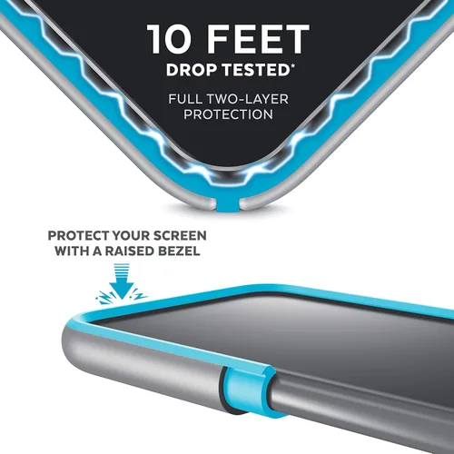 Miniatura 4 de Speck Productos Funda Presidio Grip iPhone Xs/iPhone X, Eclipse Azul/Negro Carbón