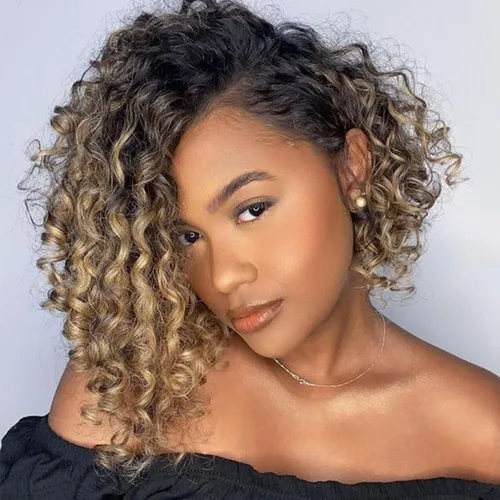 Miniatura 63 de 7 paquetes de cabello rizado de ganchillo GoGo de 6 pulgadas, pelo corto, para mujeres, rizos de playa, trenzas de ganchillo de torsión profunda