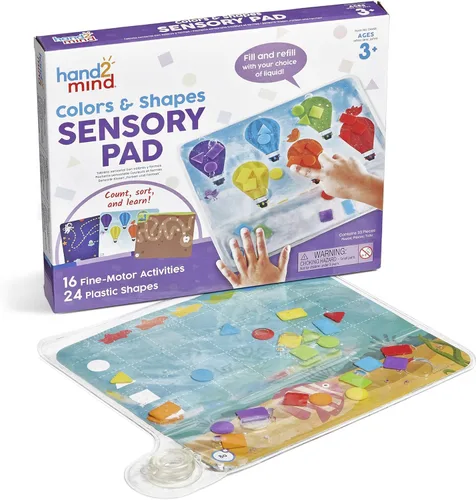 hand2mind Alfombra Sensorial de Colores y Formas, Juguetes de Habilidades Motoras Finas para Niños de 3 Años, Juguetes Sensoriales para Juegos