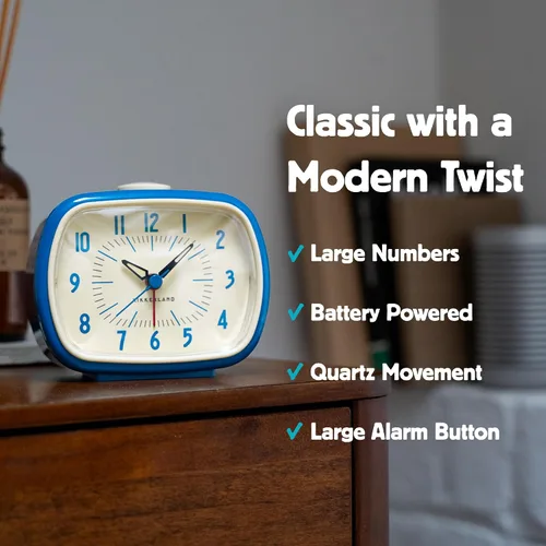 Miniatura 2 de Reloj con alarma cuadrado, de la marca Kikkerland