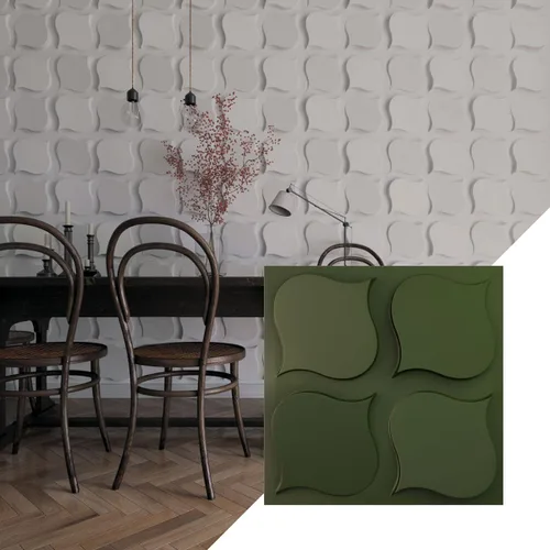 Miniatura 27 de Ekena Millwork WP20X20CVWH 19 5/8 pulgadas de ancho x 19 5/8 pulgadas de alto Clover EnduraWall Decorativo 3D Panel de Pared Cubre 2.67 pies