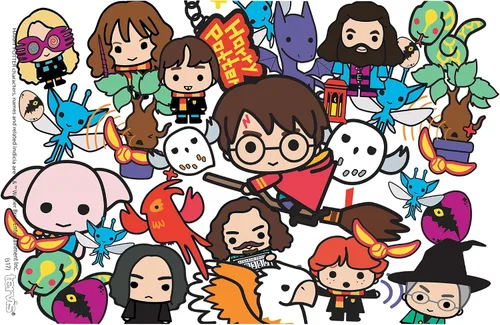 Miniatura 2 de Tervis Harry Potter Group Charms - Vaso con envoltura y tapa negra, taza de 16 onzas, transparente