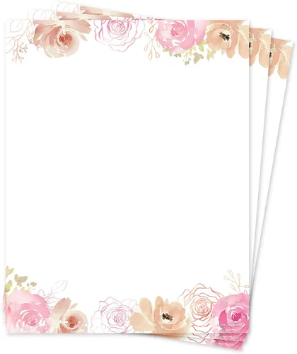 Miniatura 8 de Papel de papelería con temática de hojas, papel membrete verde de 8.5 x 11 pulgadas, 50 hojas, papel de escritura elegante, bonito papel Juego de 50