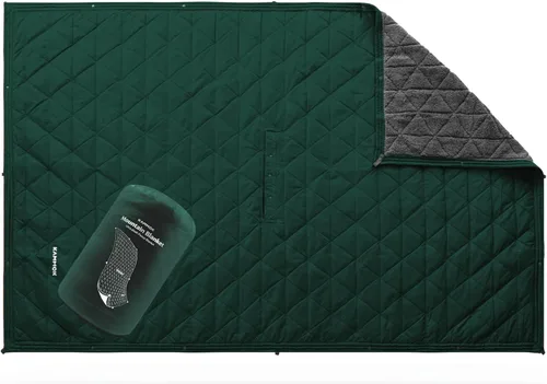 Miniatura 12 de KAMMOK Manta de montaña – Forro polar ultra afelpado, resistente al agua, portátil, duradera, manta de campamento para interiores y exteriores