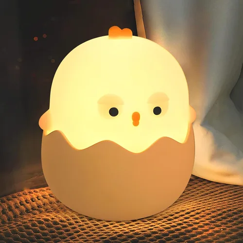 Miniatura 20 de Happy Duck Luz de noche con sombrero Regalo de cumpleaños Lámpara de silicona linda Dormitorio Luz de sueño LED Niños Linda luz nocturna Luz