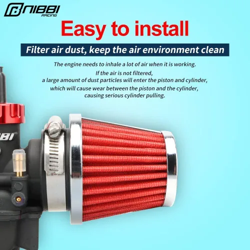 Miniatura 3 de NIBBI Filtro de aire universal para motocicleta, filtros de aire universales para motocross, 1.378 in, para motocross, pit bike, mini bicicleta