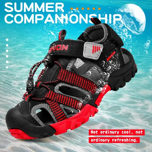 Miniatura 2 de Littleplum Sandalias para niños con puntera cerrada, sandalias deportivas para niños pequeños, zapatos de verano para niños grandes, caminar