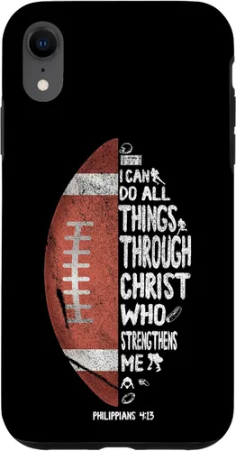 Miniatura 24 de iPhone 13 I can do all things through Christ Philippians 4:13 - Funda de fútbol