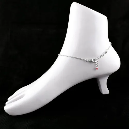 Miniatura 11 de YANARA Pulsera de tobillo para mujer, piedra de nacimiento natural, cuentas de piedras preciosas, tobillera delicada hecha a mano de 9 pulgadas +