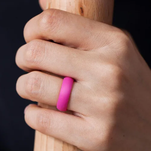 Miniatura 4 de ThunderFit Anillos de boda de silicona para mujer, 0.220 in de ancho, 0.079 in de grosor, paquete múltiple de variedad 34