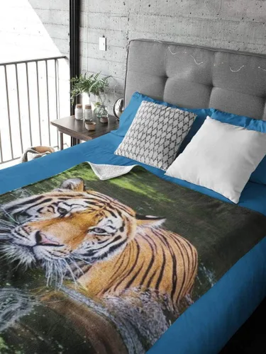 Miniatura 2 de SpreadPassion Tiger Blanket - Luxurious, Silky, Super Soft Blanket - Tiger Lover Blanket Gifts for Women Kids Adults - Colorful Plush Throw Blanket