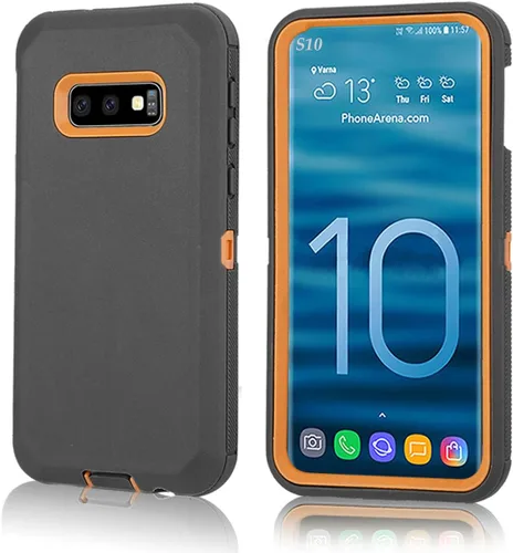 Miniatura 5 de Carcasa rígida protectora para Samsung Galaxy S10 Plus, diseño de doble capa, Negro-Negro