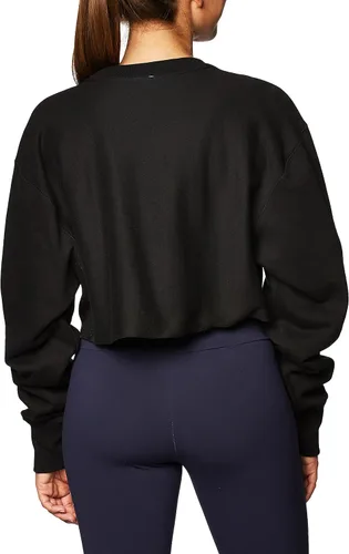 Miniatura 6 de Champion Camiseta corta de tejido inverso para mujer, pecho izquierdo C, Azul (Active Blue)