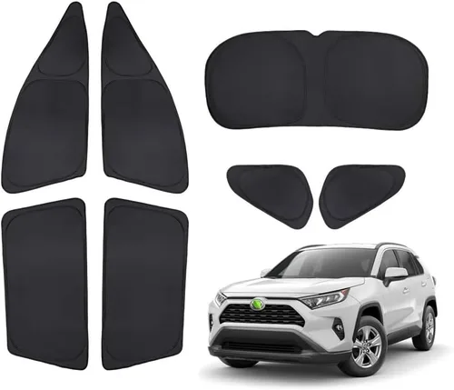 T TGBROS Parasol para parabrisas para Toyota RAV4 2019-2024 2025, protectores de ventana de coche, espesor, bloquean rayos UV y privacidad,