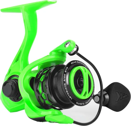 Miniatura 14 de KastKing Zephyr Spinning Reels – 7+1/6+1 BB – Carbon Fiber Drag – Stainless Steel Shaft – Aluminum & CNC Spool – Black/Green/Orange – Sizes 500/1000