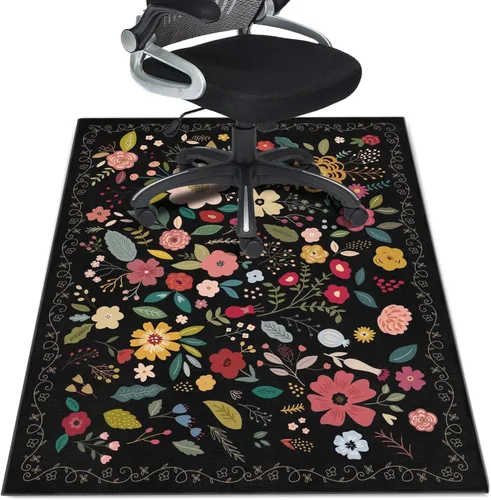 Miniatura 13 de Alfombrilla para Silla de Oficina para Piso de Madera Dura 91,4 x 122 cm, Alfombras de Oficina para Sillas con Ruedas, Protector Antideslizante Boho