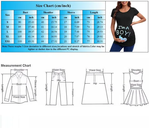 Miniatura 2 de Camiseta de maternidad con cuello redondo para mujer diseño gráfico para embarazada