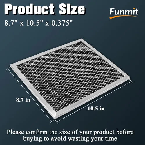 Miniatura 2 de 97007696 Filtro de Reemplazo para B-Roan - 10.5 X 8.75 Filtro para Campana Extractora Compatible con Ventilador de Horno Con Malla de Aluminio