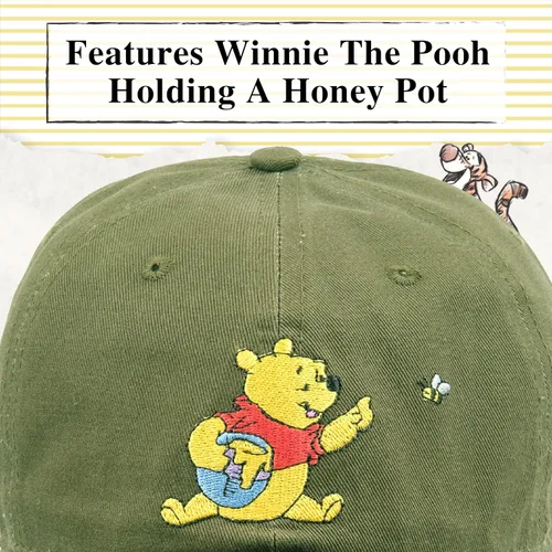 Miniatura 27 de Disney Winnie The Pooh Dad Hat, Adjustable Cotton Baseball Cap with Curved Brim