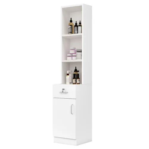 Miniatura 16 de Paddie Estaciones de peluquería de montaje en pared para estilista, juego de equipos de peluquería para estilista, muebles de spa de belleza