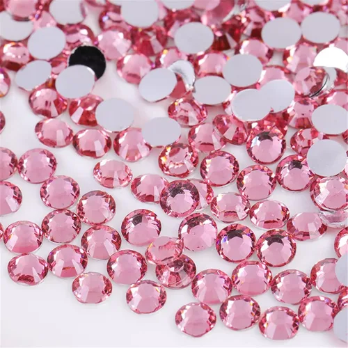 Miniatura 55 de 3000 unidades de diamantes de imitación termoadhesivos SS6 de 2mm con parte posterior plana, gemas de cristal de vidrio transparente redondas