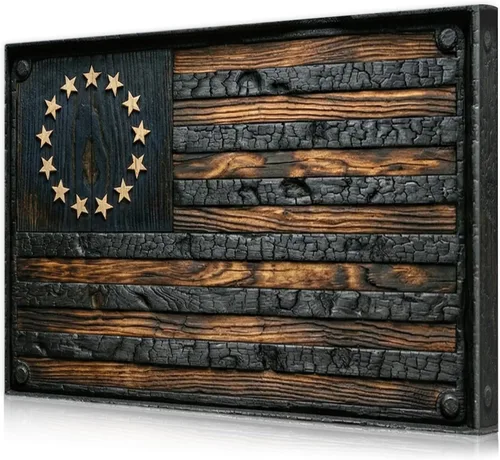 Miniatura 8 de DECORARTS - Arte de pared rústico de la bandera del estado de Arizona, fabricado en Estados Unidos, impresión de lienzo giclée de archivo, lienzo