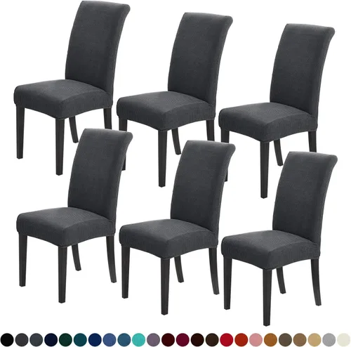 Miniatura 72 de Joccun Fundas para Sillas de Comedor Juego de 2, Fundas Elásticas para Sillas de Comedor Fundas para Sillas de Comedor Protector de Asiento, Funda
