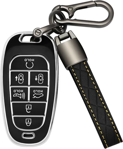 Miniatura 9 de Funda para llavero Hyundai con llavero de TPU de alta calidad, funda protectora de 360 grados para Hyundai Sonata Santa fe Tucson 2019 2020 2021