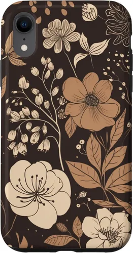 Miniatura 25 de Hazelnut Brown Wildflower Floral Flower Design Case for iPhone 17