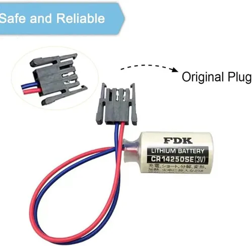 Miniatura 4 de Batería de litio CR14250SE de 3 V de 12 AA de 1000 mAh para fuente de alimentación de respaldo FDK 1747-BA con enchufe negro