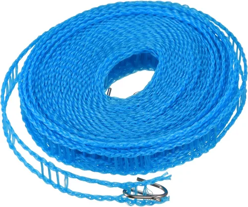 Miniatura 6 de uxcell Tendedero portátil, de nailon de 9.84 pies, resistente al viento, antideslizante, cuerda de lavado para patio, viajes al aire libre, camping