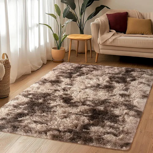 Miniatura 131 de Awaytail Alfombra Esponjosa Lavable 2x3 Pies, Pura Negra Alfombra para Silla de Escritorio Antideslizante, Alfombra Supersuave para Niños