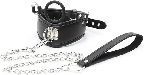 Miniatura 2 de Runsmooth collar de cuero, gargantilla, collar de gargantilla ajustable, collar de esponja punk, collar de cadena, accesorio de juego de rol