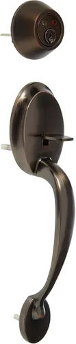 Miniatura 3 de MiLocks BWF-02AQ - Juego de cerradura digital para puerta y manija de paso con entrada sin llave a través de control remoto para puertas exteriores