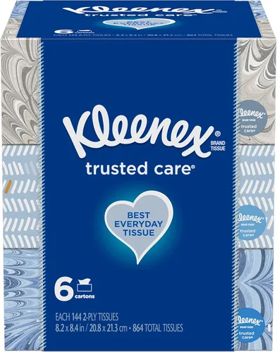Miniatura 13 de Kleenex Pañuelos 230 unidades, 460 pañuelos faciales en total, 2 capas, paquete de 2 Azul