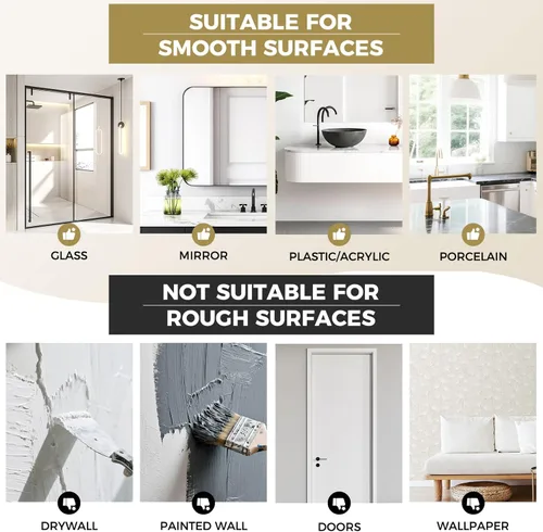 Miniatura 6 de Ganchos adhesivos para toallas para ducha, ganchos de baño resistentes al agua, perchas adhesivas montadas en la pared para Negro