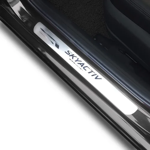 Protector de rasguños para umbral de puerta de automóvil, para Mazda 3 2015-2022, piezas de accesorios, cubierta de placa protectora de entrada de