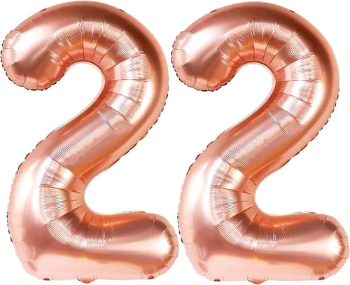 Miniatura 13 de KatchOn Globo Número 22 Plateado - 40 Pulgadas Globos Número 22 Globos Plateados Número 22, Decoraciones de Cumpleaños 22 para Hombres Globos