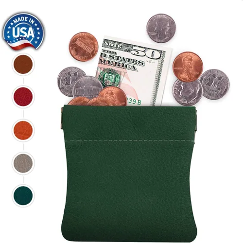 Miniatura 48 de Monedero clásico a presión, de cuero, para hombre de Nabobb, negro