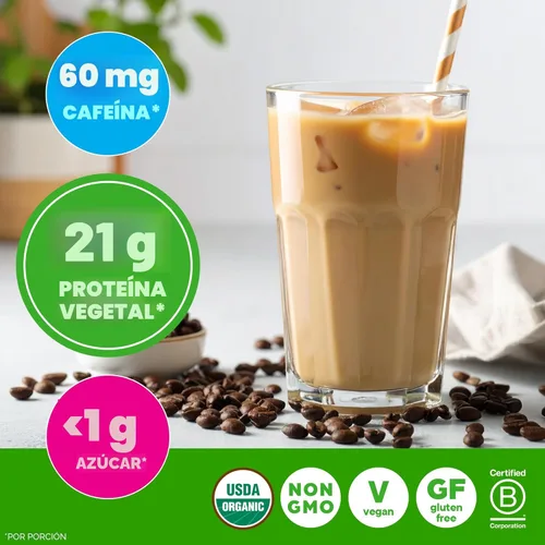 Miniatura 6 de Orgain - Polvo de proteína a base de plantas orgánicas, café helado, 60 mg. de cafeína, vegana, baja en carbohidratos, sin productos lácteos, sin