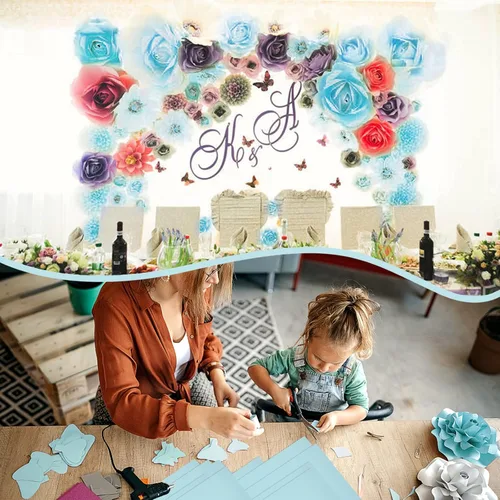 Miniatura 5 de 100 hojas de cartulina azul claro de 8.5 x 11 pulgadas, papel pastel, papel de tarjetas azules Goefun para impresora para invitaciones de boda