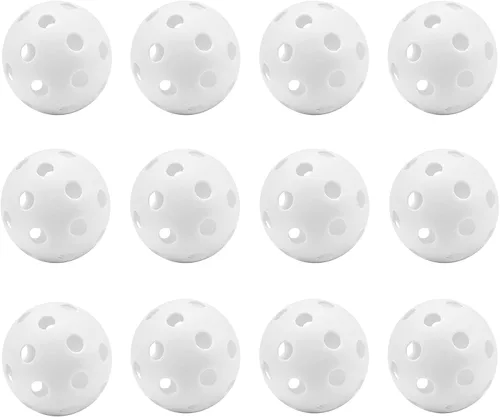 Miniatura 9 de GSE - Paquete de 12 pelotas de golf de práctica de 1.575 pulgadas, pelotas de golf de plástico de vuelo limitado, pelota de golf de entrenamiento