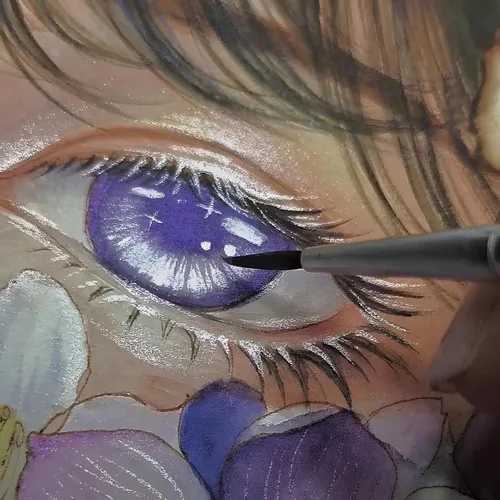 Miniatura 3 de Juego de pintura de acuarela metálica de 20 colores con purpurina, modelo metálico nacarado sólido, kit de arte de viaje para pintar sobre la marcha