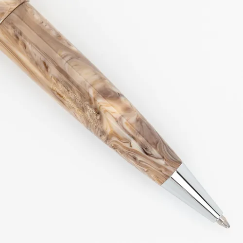 Miniatura 5 de Monteverde Bolígrafo USA Trees of the World Avenue of the Baobabs, remolino beige, diseño ergonómico, borde cromado pulido, resina sólida