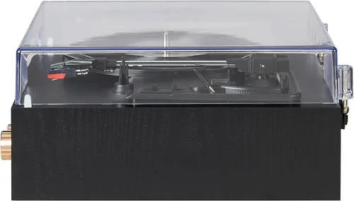 Miniatura 8 de Crosley CR6045A-BK Miles 3-Velocidades Bluetooth Entrada/Salida Reproductor de Discos Tocadiscos con Altavoces Integrados, Negro