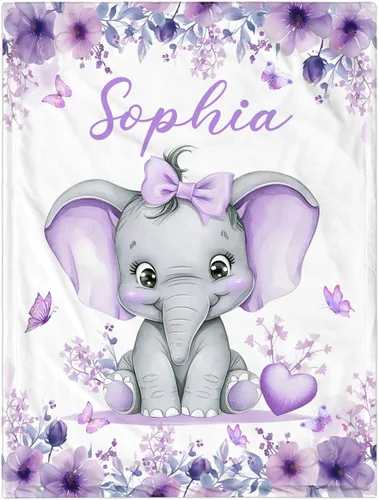 Miniatura 18 de Manta de Bebé Personalizada para Niñas, Manta de Bebé Personalizada con Nombre Súper Suave Mantas con Nombre Personalizado para Niños, Mantas