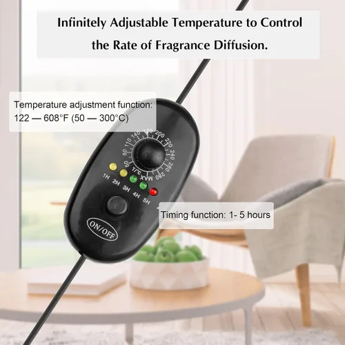 Miniatura 4 de Quemador de incienso eléctrico con temporizador, quemador de resina de incienso, quemador de Bakhoor Oud, instrucciones rápidas sin carbón, hecho