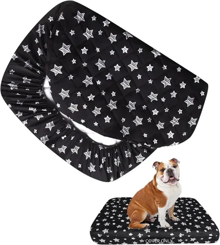 Miniatura 14 de Fundas impermeables de repuesto para cama de perro, lavables y fáciles de quitar, funda acolchada silenciosa para cama de mascotas, bonito estampado