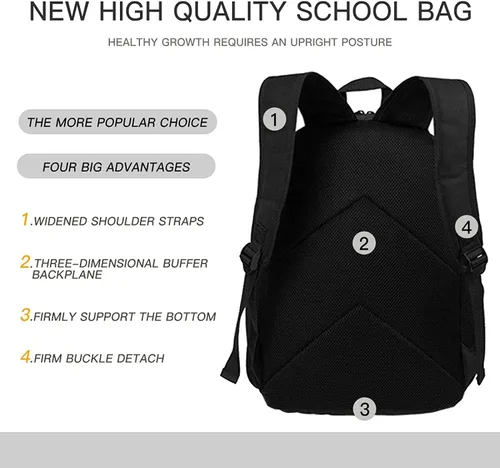 Miniatura 3 de Mochila de dibujos animados con impresión 3D para niños y niñas, mochilas de viaje de anime de 17 pulgadas, unisex, grandes, para laptop, regalos